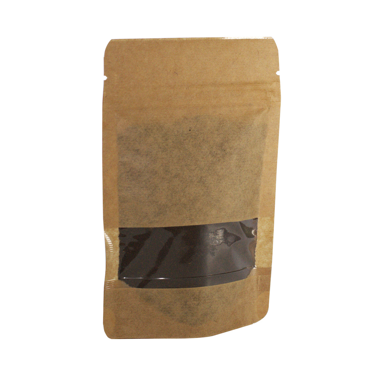 Saco Stand Up Pouch Kraft com Visor - 10x15 cm