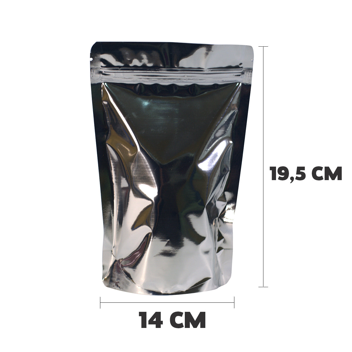 Saco Stand Up Pouch Metalizado 14x19,5 cm