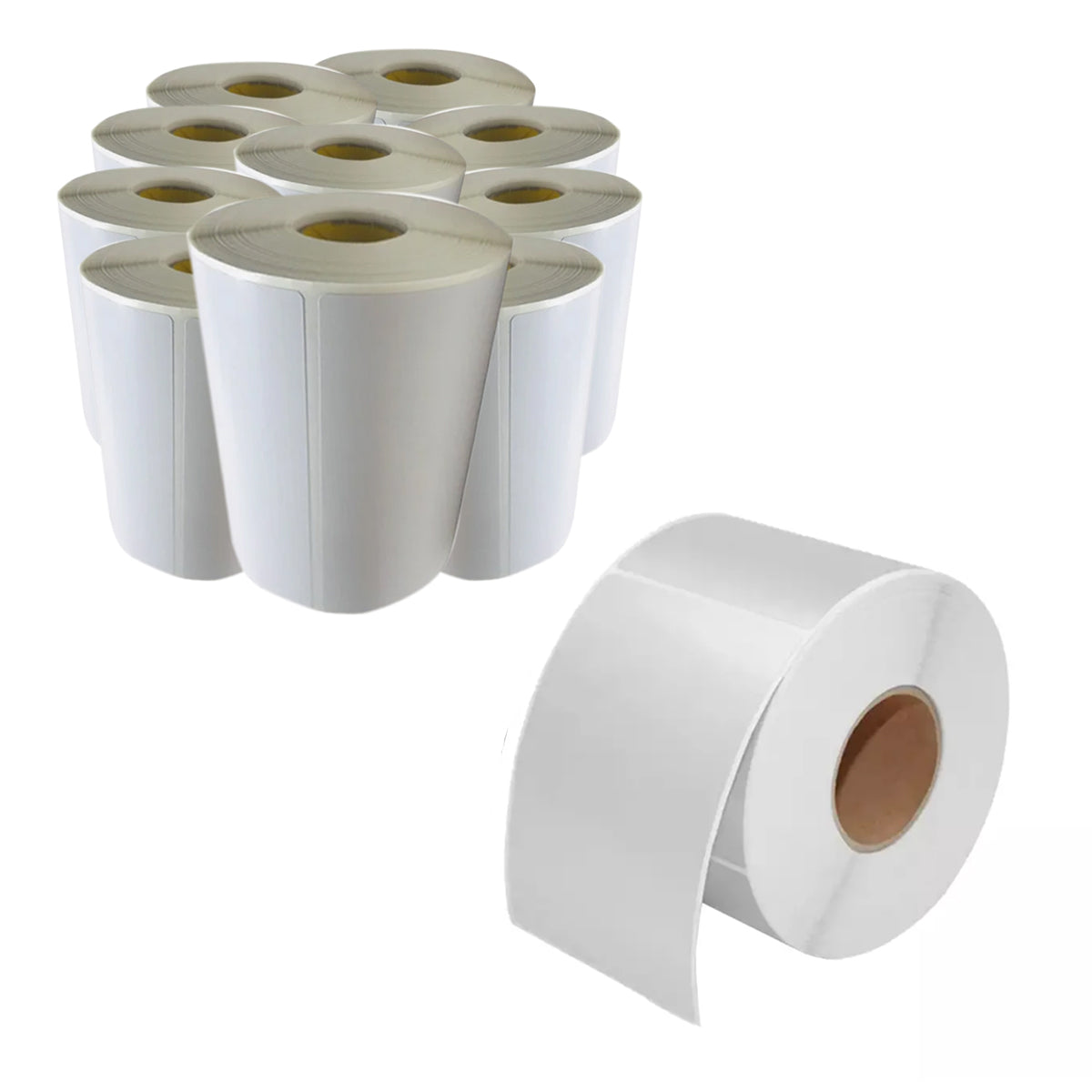 Rolo Com 500 Etiquetas Termicas 10x15 cm Serrilhada Para Impressora Térmica