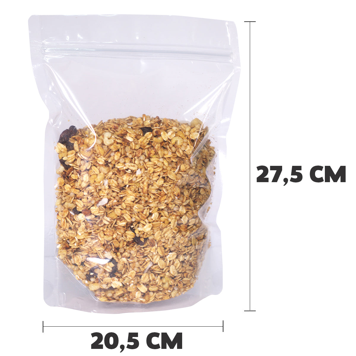 Saco Stand Up Pouch Transparente 20,5x27,5 cm