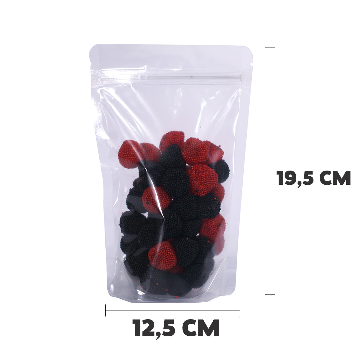 Saco Stand Up Pouch Transparente 12,5x19,5 cm