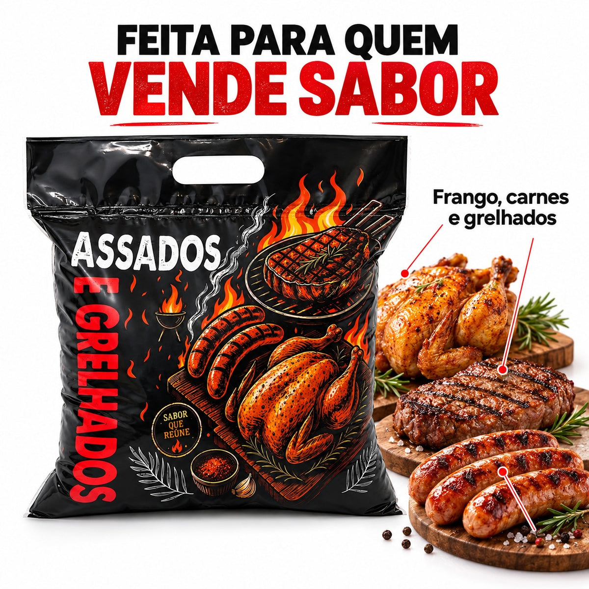 Embalagem Térmica Para Assados E Grelhados Fecho Zip - Até 3 Kgs