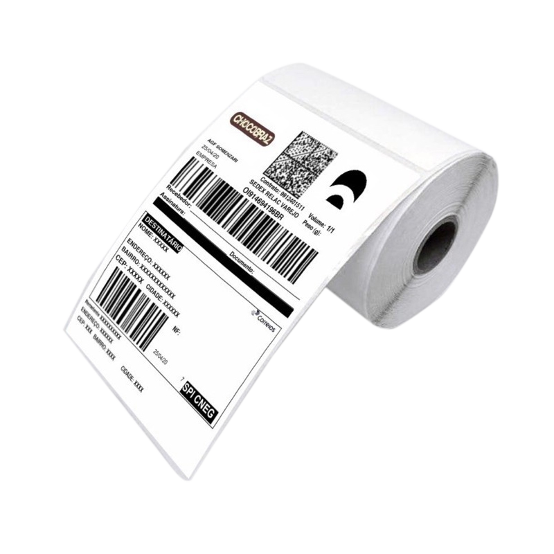 Rolo Com 500 Etiquetas Termicas 10x15 cm Serrilhada Para Impressora Térmica