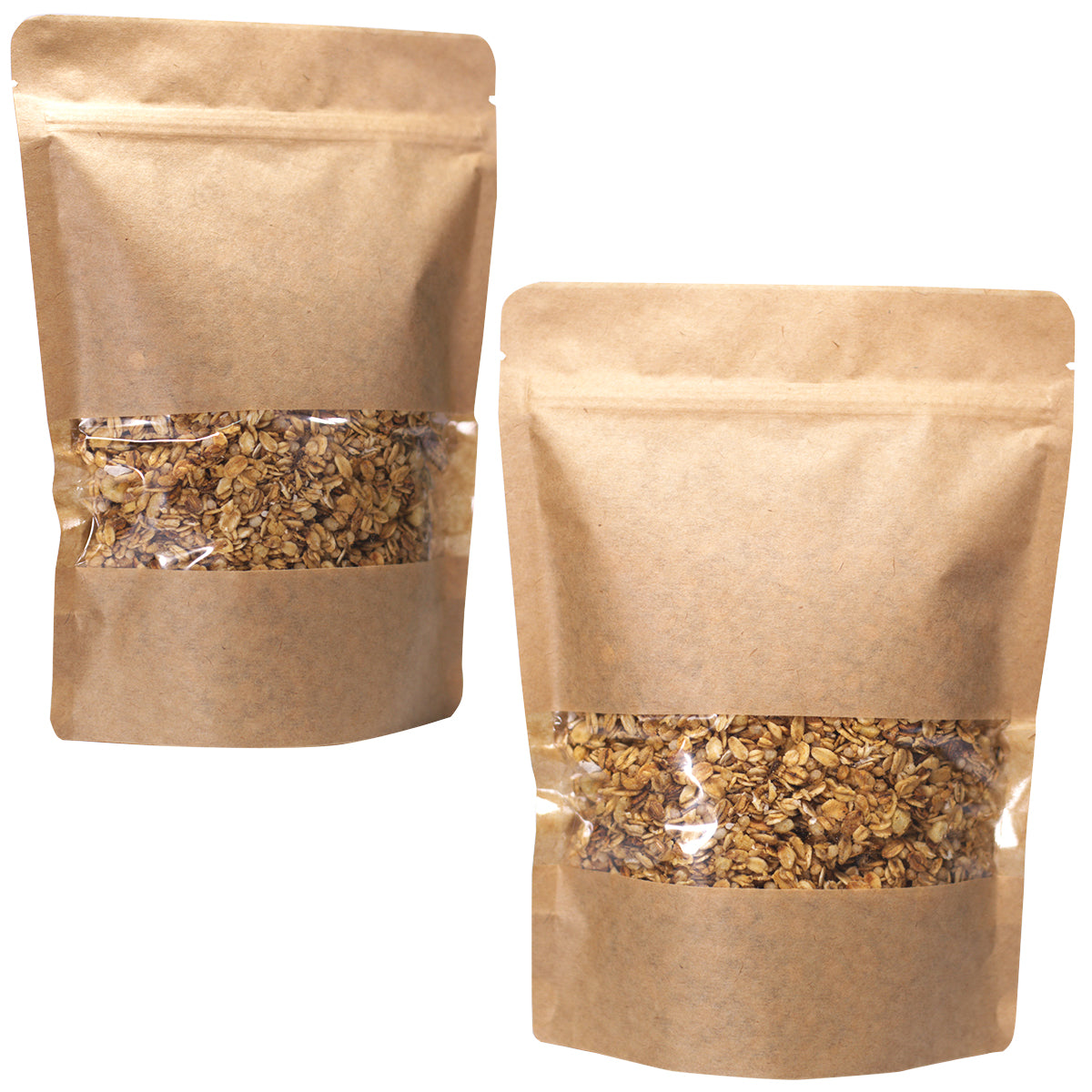 Saco Stand Up Pouch Kraft com Visor - 17x23,5 cm