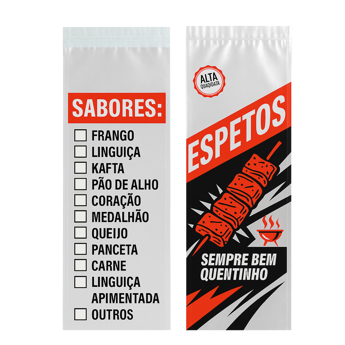 Embalagem Térmica Para Espetinho Quente e Saboroso
