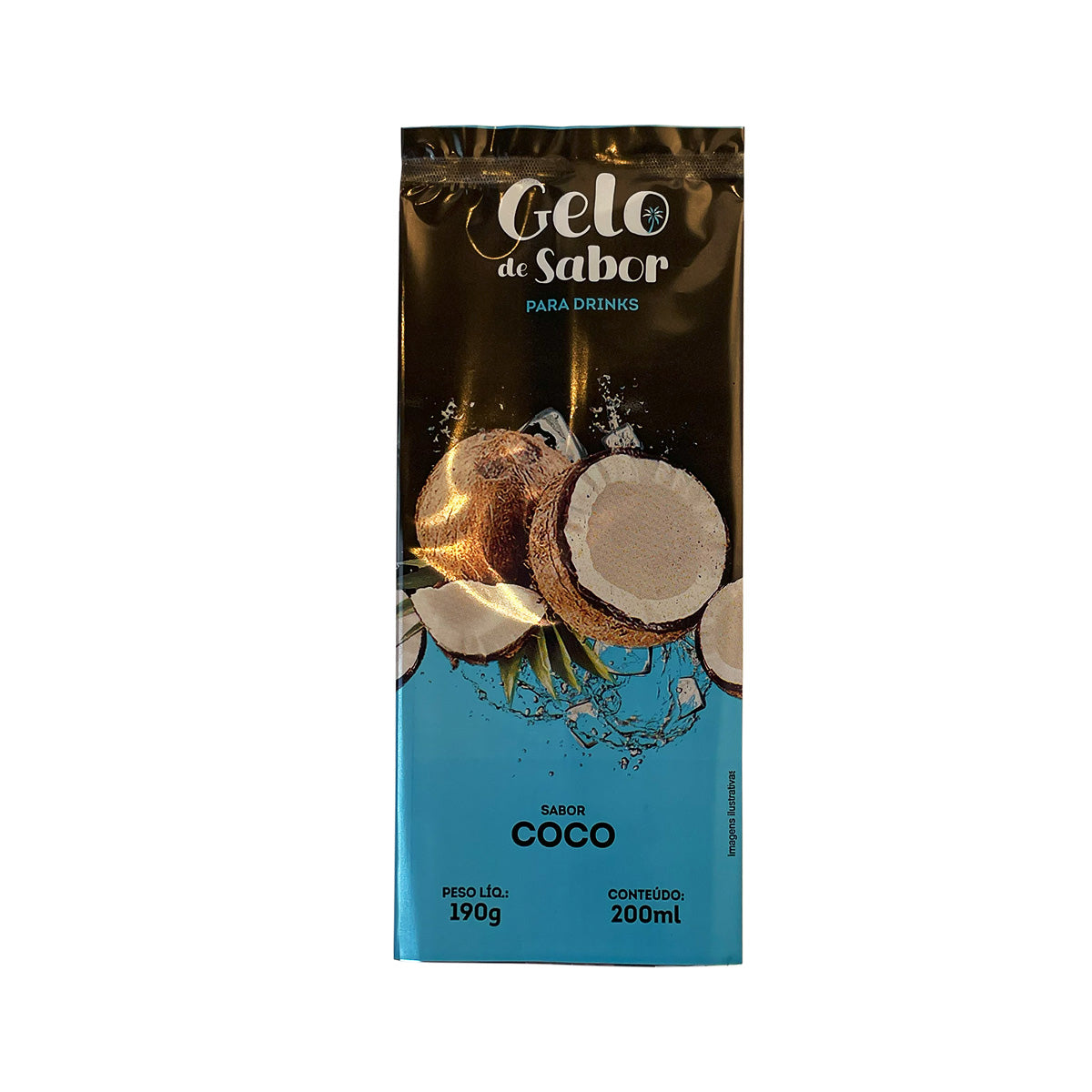 Embalagem para Gelo de Saborizado - Sabor Côco Verde