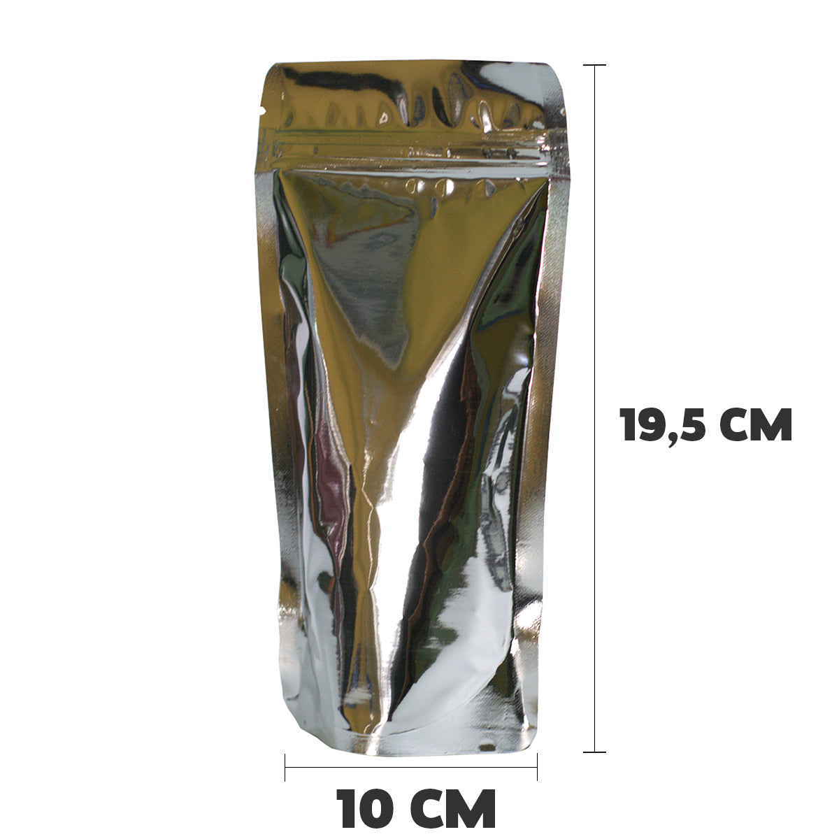 Saco Stand Up Pouch Metalizado 10x19,5 cm