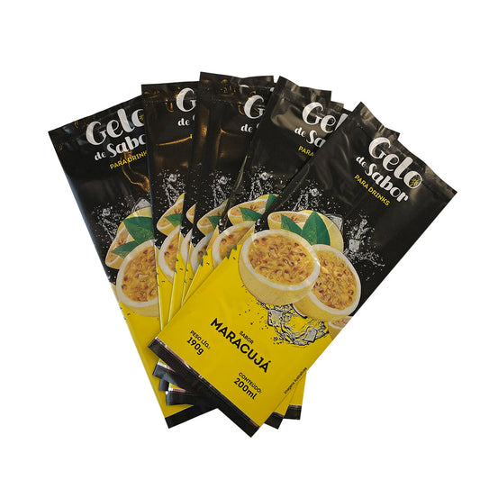 Embalagem para Gelo de Saborizado - Sabor Maracujá