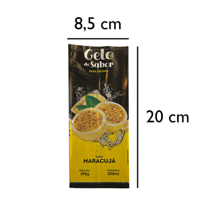 Embalagem para Gelo de Saborizado - Sabor Maracujá