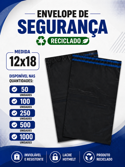 Envelope de Segurança Reciclado - 12x18 cm