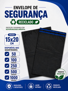 Envelope de Segurança Reciclado - 15x20 cm
