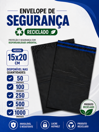 Envelope de Segurança Reciclado - 15x20 cm