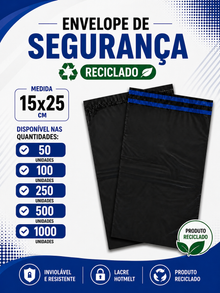 Envelope de Segurança Reciclado - 15x25 cm