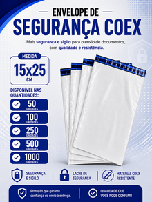 Envelope de Segurança para Correios - 15x25 cm