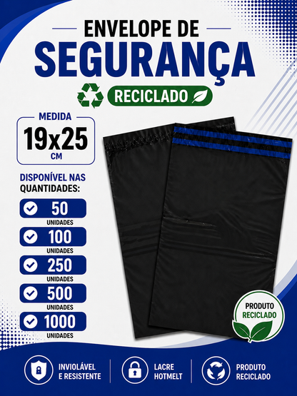 Envelope de Segurança Reciclado - 19x25 cm