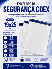 Envelope de Segurança para Correios - 19x25 cm