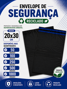 Envelope de Segurança Reciclado - 20x30 cm