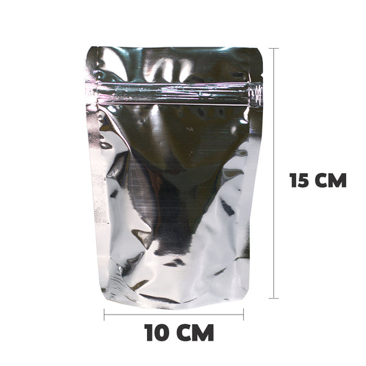 Saco Stand Up Pouch Metalizado  10x15 cm
