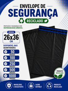 Envelope de Segurança Reciclado - 26x36 cm