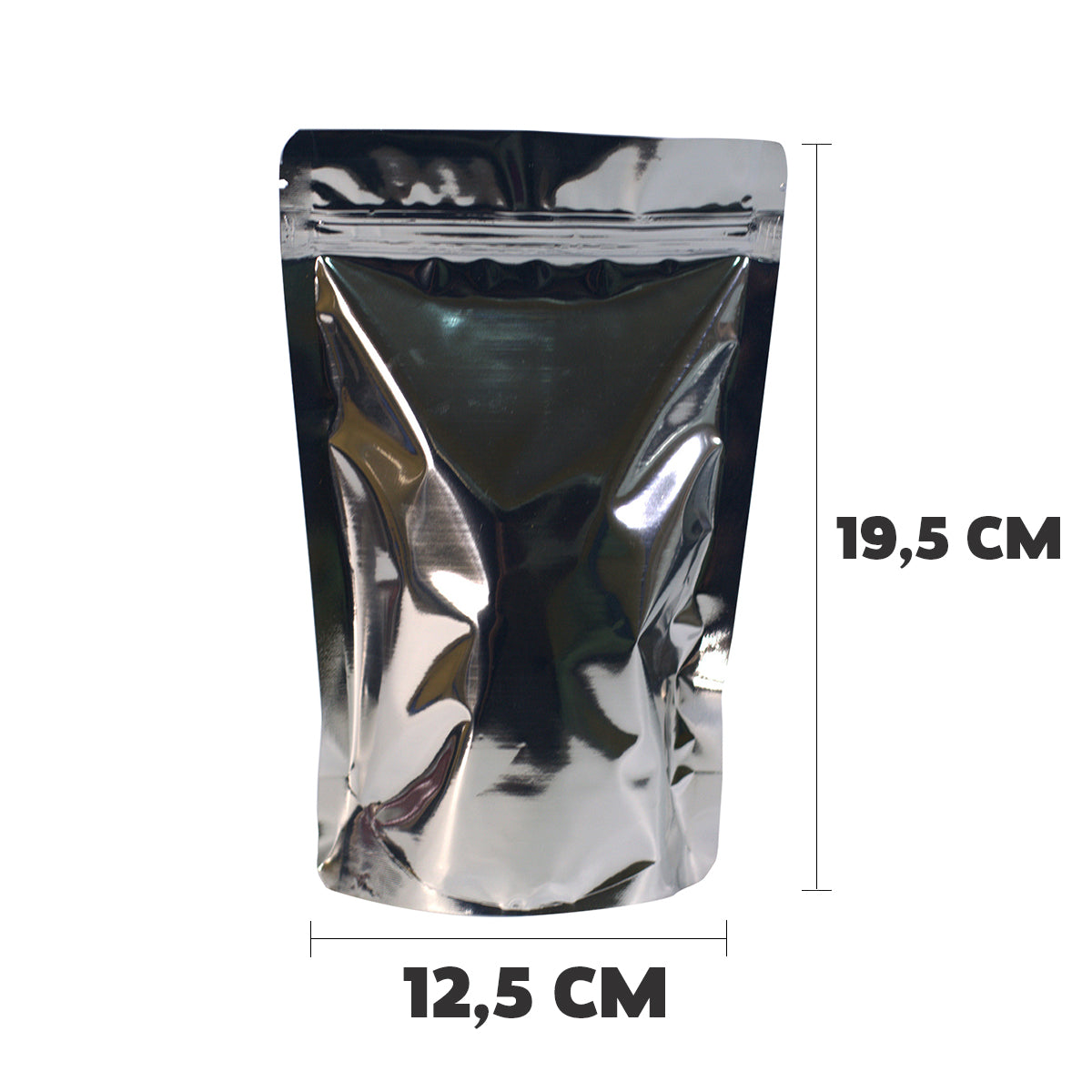 Saco Stand Up Pouch Metalizado  12,5x19,5 cm