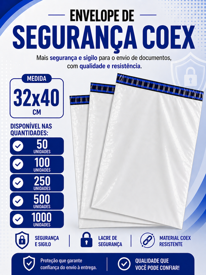Envelope de Segurança para Correios - 32x40 cm