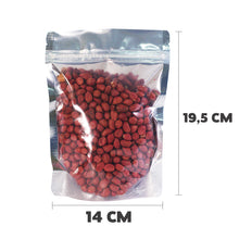 Saco Stand Up Pouch Metalizado com Frente Transparente 14x19,5 cm