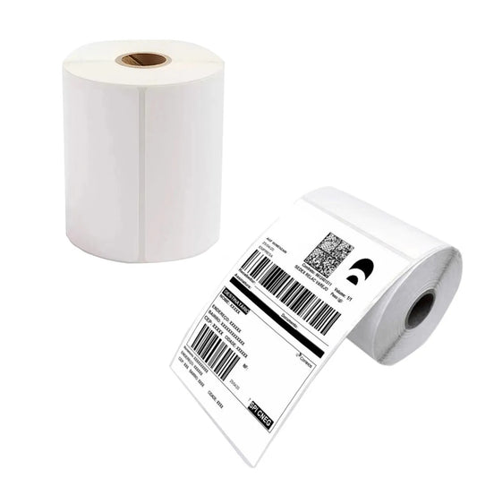 Rolo com 200 Etiquetas Adesivas 10x15 cm Serrilhadas Para Impressora Térmica
