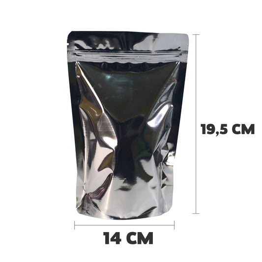 Saco Stand Up Pouch Metalizado  14x19,5 cm