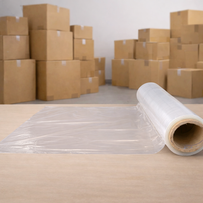 Filme Stretch Transparente 500mm x 25 Micras com 120 Metros para Paletização