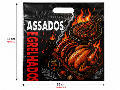 Embalagem Térmica Para Assados E Grelhados Fecho Zip - Até 3 Kgs