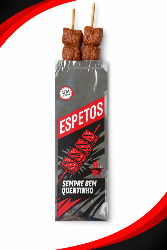 Embalagem Térmica Para Espetinho Quente e Saboroso
