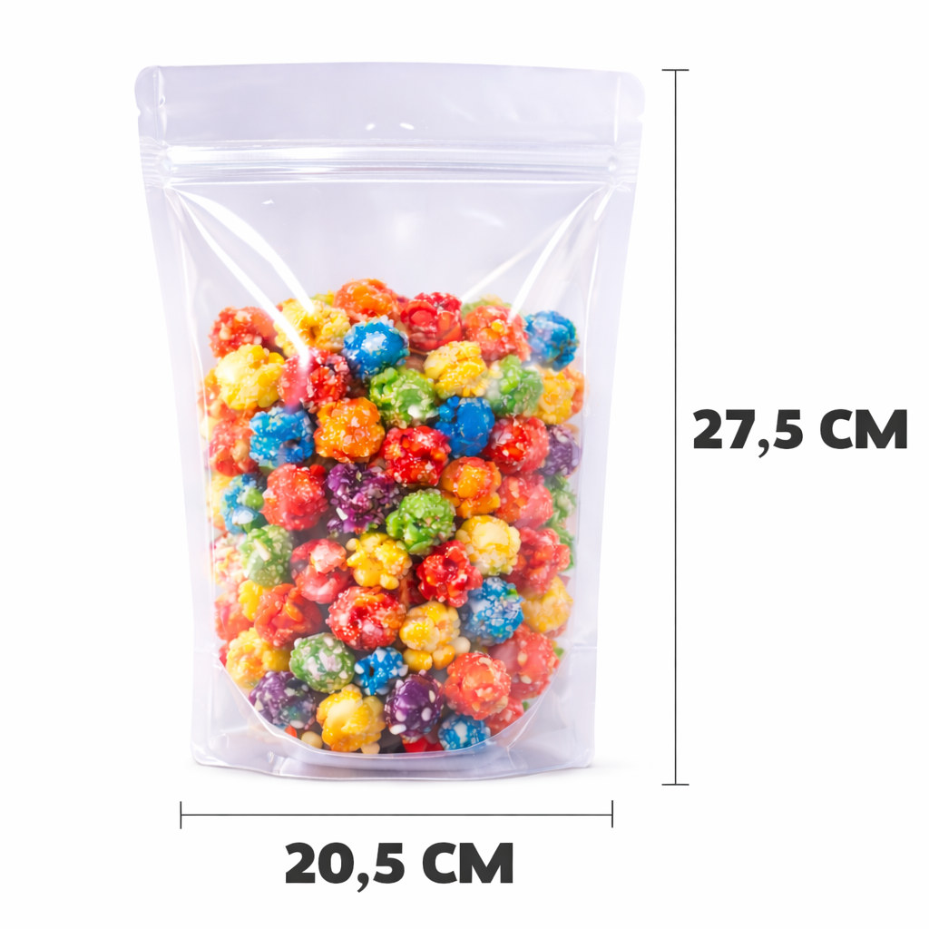 Saco Stand Up Pouch Transparente 20,5x27,5 cm