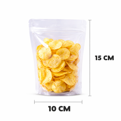 Saco Stand Up Pouch Transparente 10x15 cm