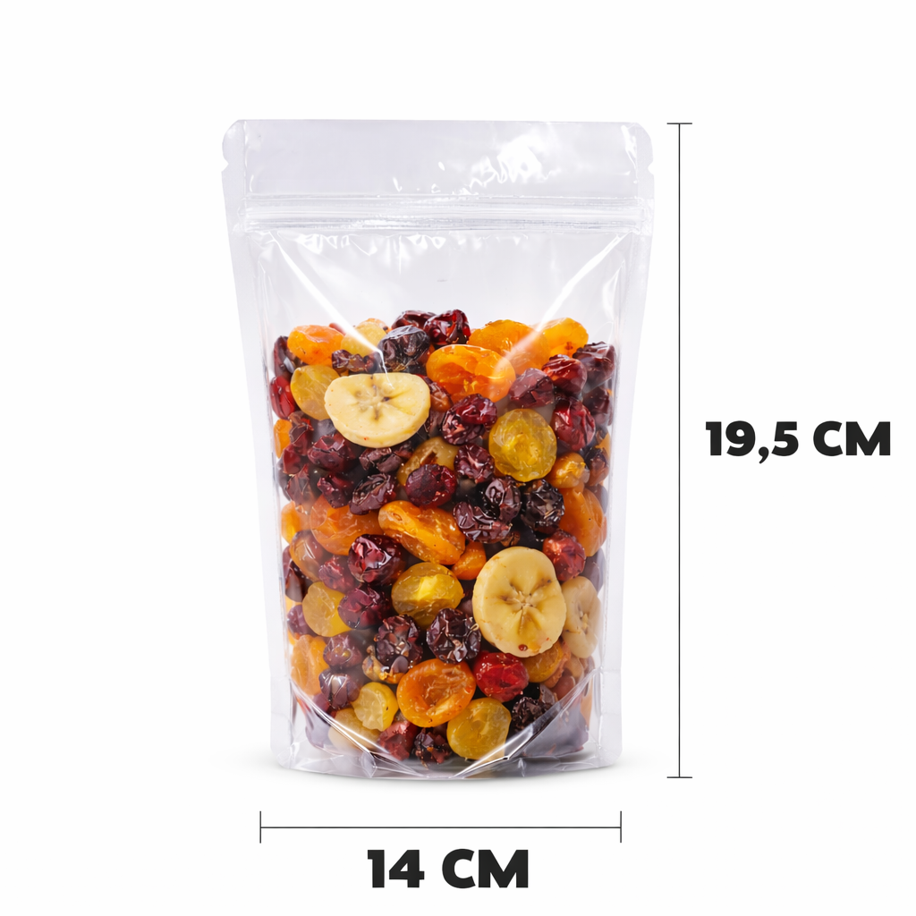 Saco Stand Up Pouch Transparente 14x19,5 cm