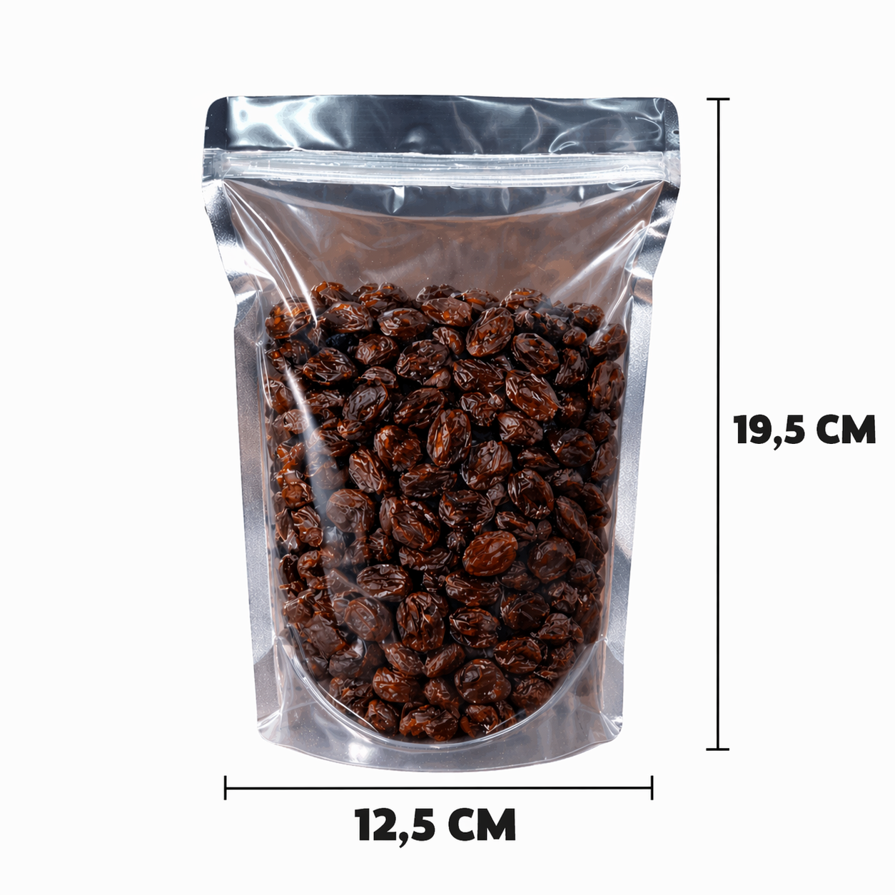 Saco Stand Up Pouch Metalizado com Frente Transparente 12,5x19,5 cm