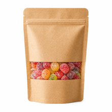 Saco Stand Up Pouch Kraft com Visor - 17x23,5 cm