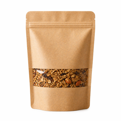 Saco Stand Up Pouch com Kraft Visor - 14x19,5 cm