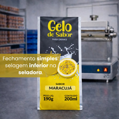Embalagem para Gelo de Saborizado - Sabor Maracujá