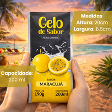 Embalagem para Gelo de Saborizado - Sabor Maracujá