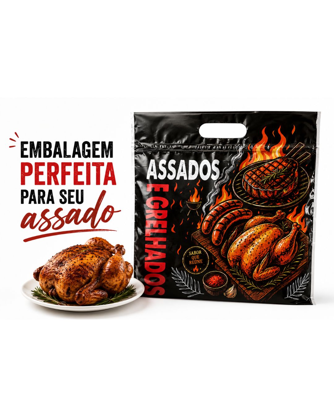 Embalagem Térmica Para Assados E Grelhados Fecho Zip - Até 3 Kgs