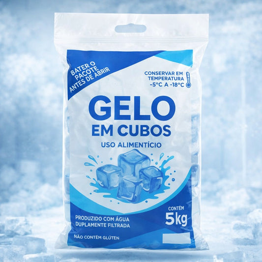 Embalagem Para Gelo Em Cubos - 5 KGS