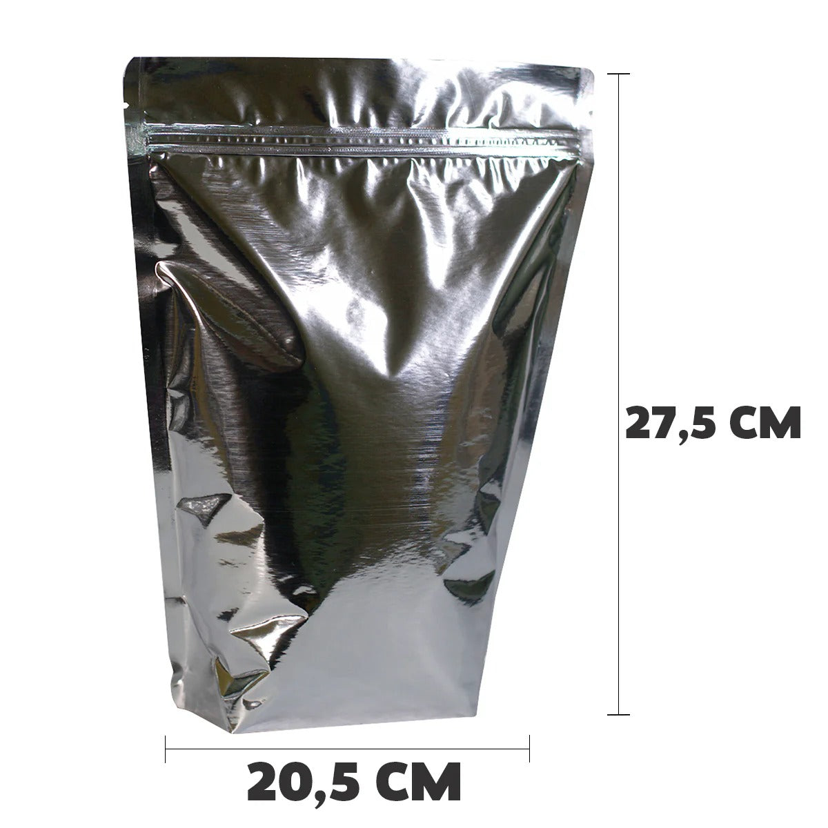 Saco Stand Up Pouch Metalizado  20,5x27,5 cm