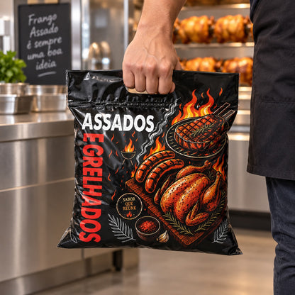 Embalagem Térmica Para Assados E Grelhados Fecho Zip - Até 3 Kgs