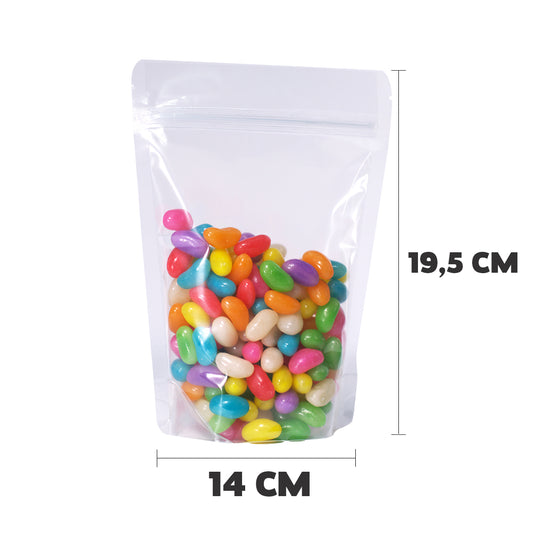 Saco Stand Up Pouch Transparente 14x19,5 cm