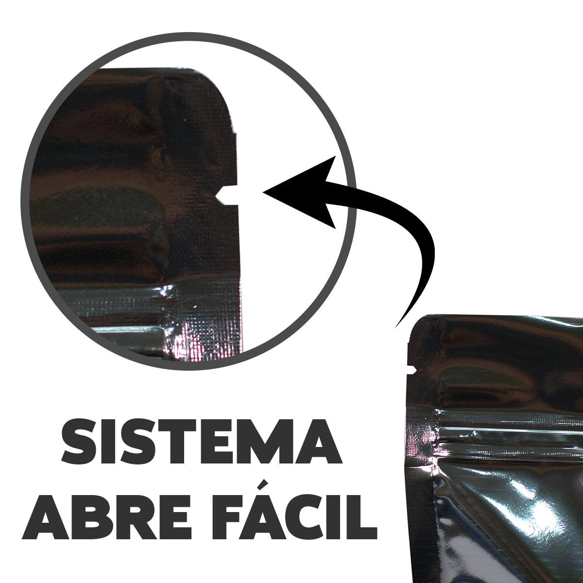 Saco Stand Up Pouch Metalizado com Frente Transparente  10x15 cm
