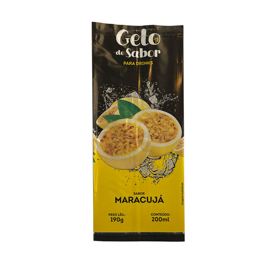 Embalagem para Gelo de Saborizado - Sabor Maracujá