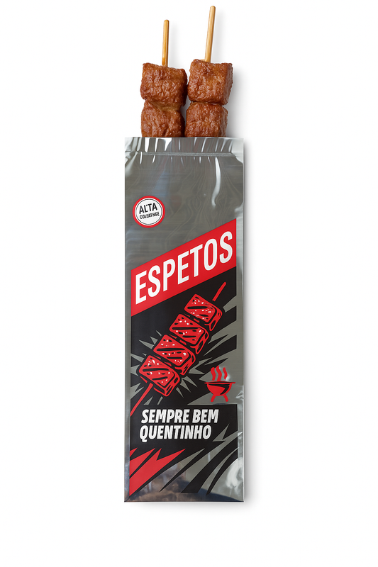 Embalagem Térmica Para Espetinho Quente e Saboroso
